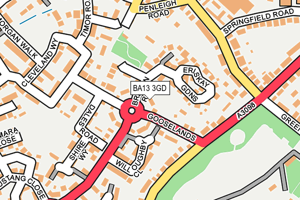BA13 3GD map - OS OpenMap – Local (Ordnance Survey)