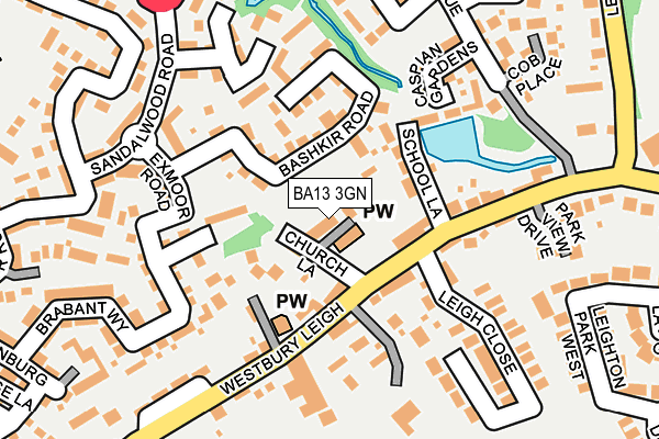 BA13 3GN map - OS OpenMap – Local (Ordnance Survey)