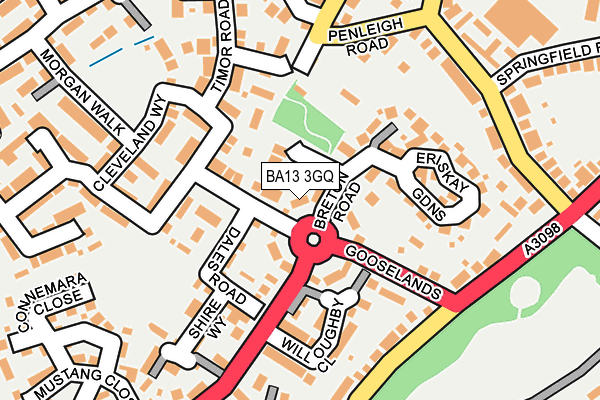 BA13 3GQ map - OS OpenMap – Local (Ordnance Survey)