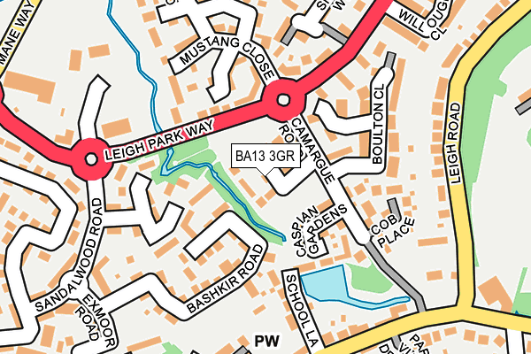 BA13 3GR map - OS OpenMap – Local (Ordnance Survey)