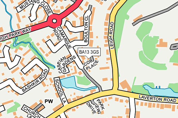 BA13 3GS map - OS OpenMap – Local (Ordnance Survey)