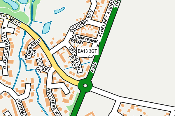BA13 3GT map - OS OpenMap – Local (Ordnance Survey)