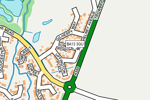 BA13 3GU map - OS OpenMap – Local (Ordnance Survey)