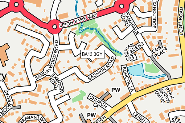 BA13 3GY map - OS OpenMap – Local (Ordnance Survey)