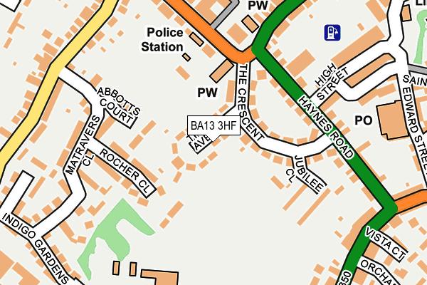 BA13 3HF map - OS OpenMap – Local (Ordnance Survey)