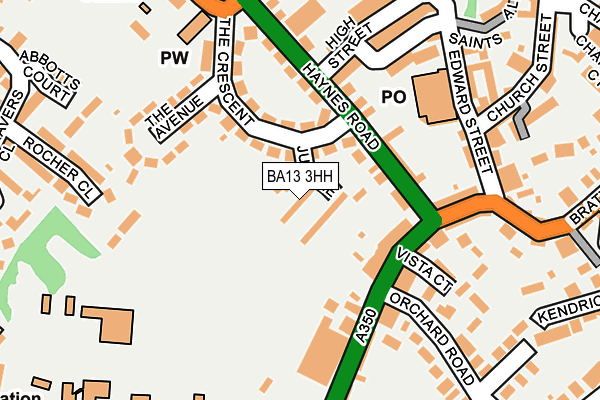 BA13 3HH map - OS OpenMap – Local (Ordnance Survey)