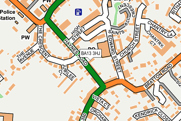 BA13 3HJ map - OS OpenMap – Local (Ordnance Survey)