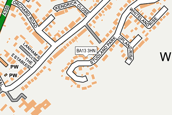 BA13 3HN map - OS OpenMap – Local (Ordnance Survey)
