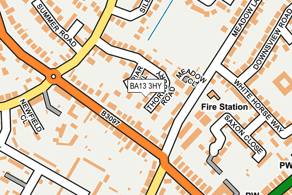 BA13 3HY map - OS OpenMap – Local (Ordnance Survey)