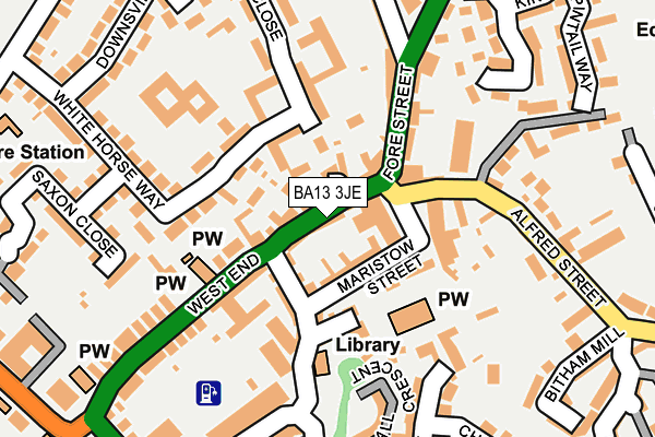 BA13 3JE map - OS OpenMap – Local (Ordnance Survey)