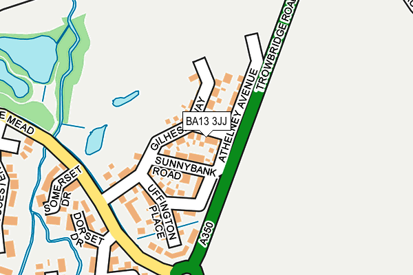 BA13 3JJ map - OS OpenMap – Local (Ordnance Survey)