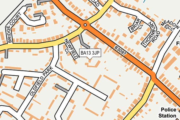 BA13 3JP map - OS OpenMap – Local (Ordnance Survey)