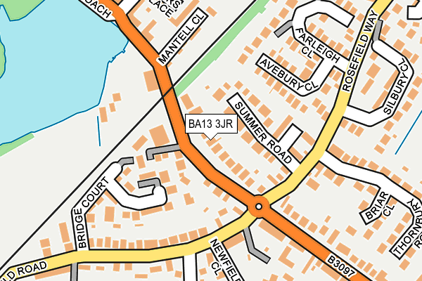 BA13 3JR map - OS OpenMap – Local (Ordnance Survey)