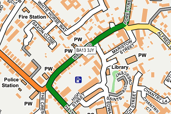 BA13 3JY map - OS OpenMap – Local (Ordnance Survey)