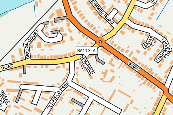 BA13 3LA map - OS OpenMap – Local (Ordnance Survey)