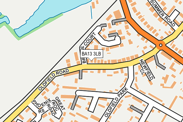 BA13 3LB map - OS OpenMap – Local (Ordnance Survey)
