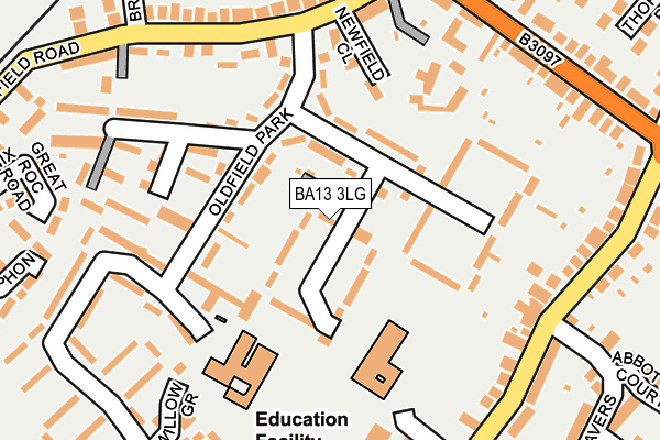 BA13 3LG map - OS OpenMap – Local (Ordnance Survey)