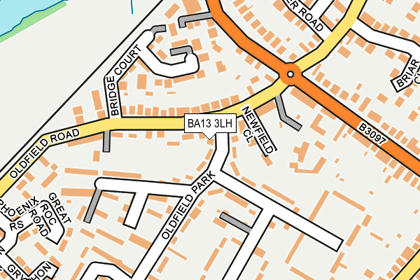 BA13 3LH map - OS OpenMap – Local (Ordnance Survey)