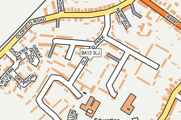 BA13 3LJ map - OS OpenMap – Local (Ordnance Survey)