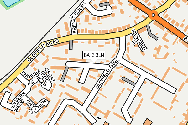 BA13 3LN map - OS OpenMap – Local (Ordnance Survey)