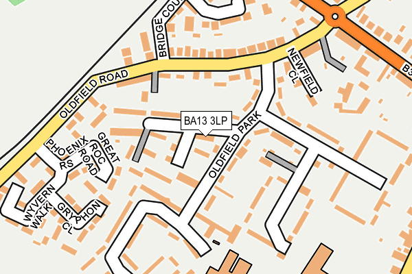 BA13 3LP map - OS OpenMap – Local (Ordnance Survey)