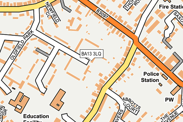 BA13 3LQ map - OS OpenMap – Local (Ordnance Survey)