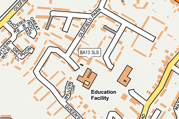 BA13 3LS map - OS OpenMap – Local (Ordnance Survey)