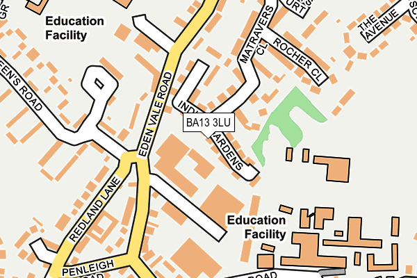 BA13 3LU map - OS OpenMap – Local (Ordnance Survey)
