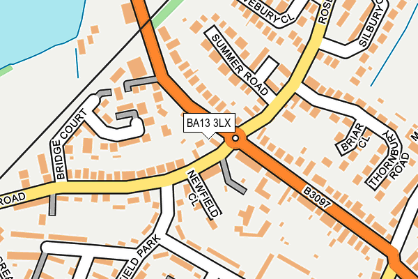 BA13 3LX map - OS OpenMap – Local (Ordnance Survey)