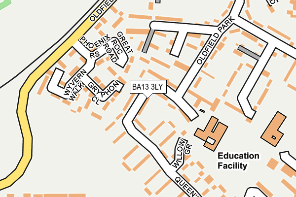 BA13 3LY map - OS OpenMap – Local (Ordnance Survey)