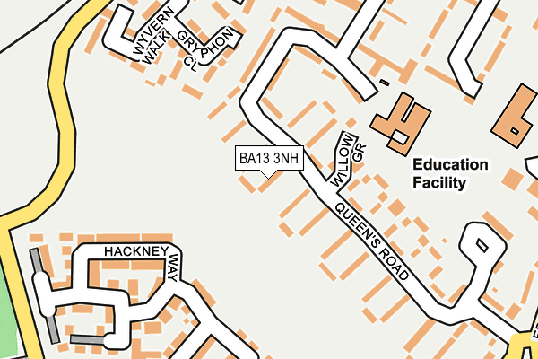 BA13 3NH map - OS OpenMap – Local (Ordnance Survey)