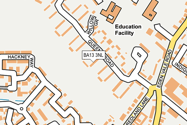 BA13 3NL map - OS OpenMap – Local (Ordnance Survey)
