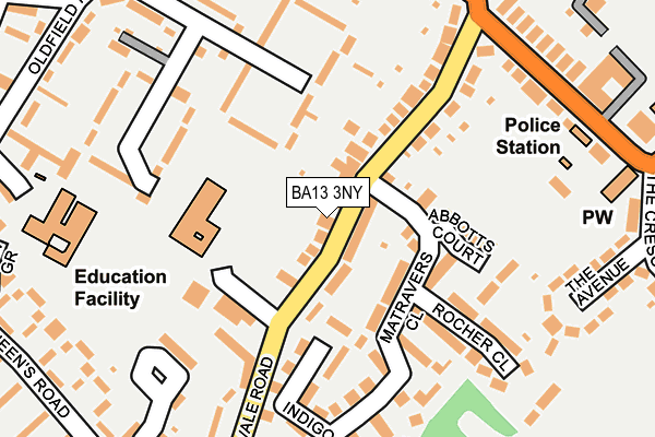 BA13 3NY map - OS OpenMap – Local (Ordnance Survey)
