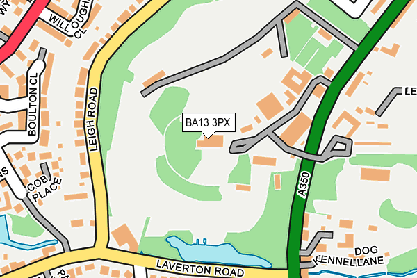 BA13 3PX map - OS OpenMap – Local (Ordnance Survey)