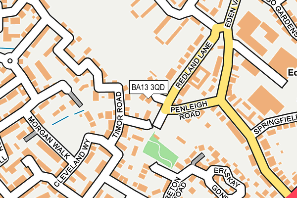 BA13 3QD map - OS OpenMap – Local (Ordnance Survey)