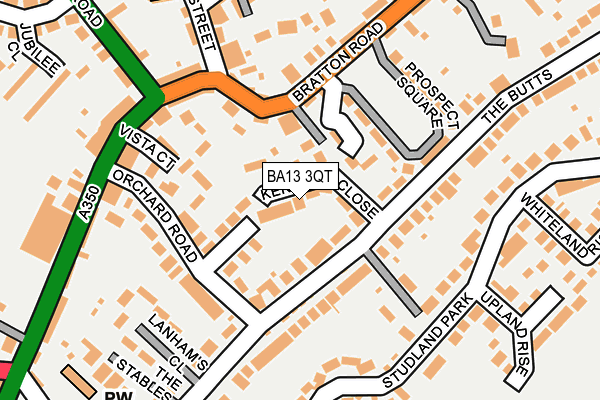 BA13 3QT map - OS OpenMap – Local (Ordnance Survey)