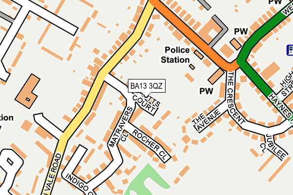 BA13 3QZ map - OS OpenMap – Local (Ordnance Survey)