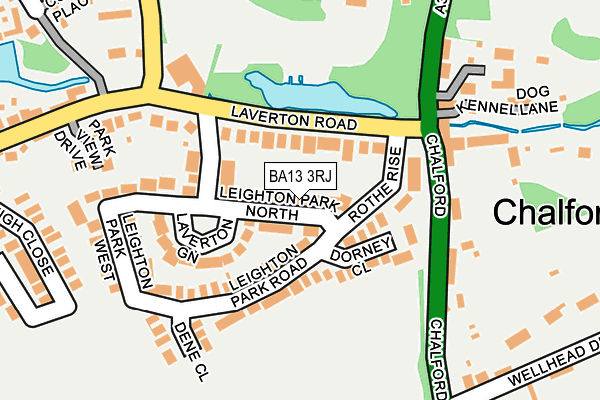 BA13 3RJ map - OS OpenMap – Local (Ordnance Survey)