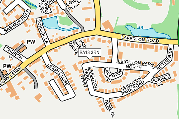 BA13 3RN map - OS OpenMap – Local (Ordnance Survey)