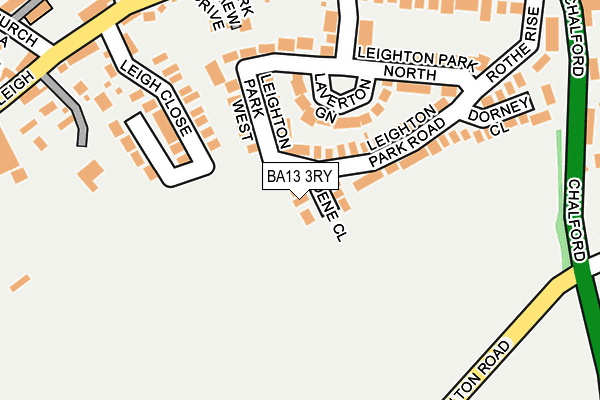BA13 3RY map - OS OpenMap – Local (Ordnance Survey)