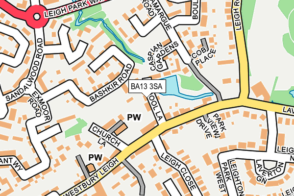 BA13 3SA map - OS OpenMap – Local (Ordnance Survey)