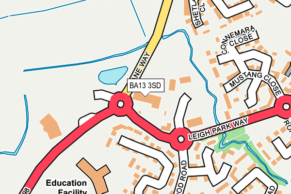 BA13 3SD map - OS OpenMap – Local (Ordnance Survey)