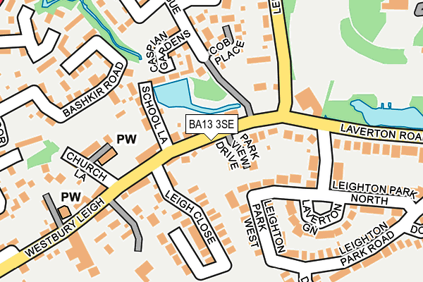 BA13 3SE map - OS OpenMap – Local (Ordnance Survey)