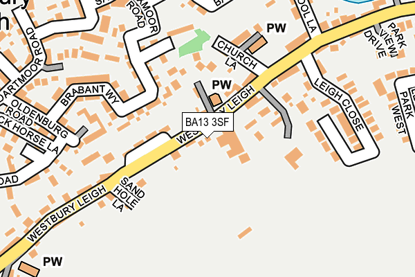 BA13 3SF map - OS OpenMap – Local (Ordnance Survey)