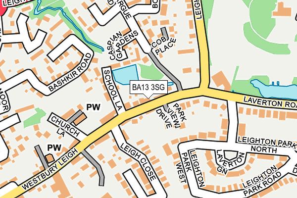 BA13 3SG map - OS OpenMap – Local (Ordnance Survey)