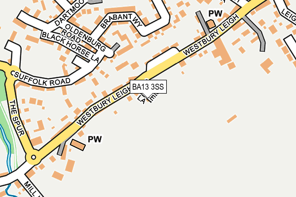 BA13 3SS map - OS OpenMap – Local (Ordnance Survey)