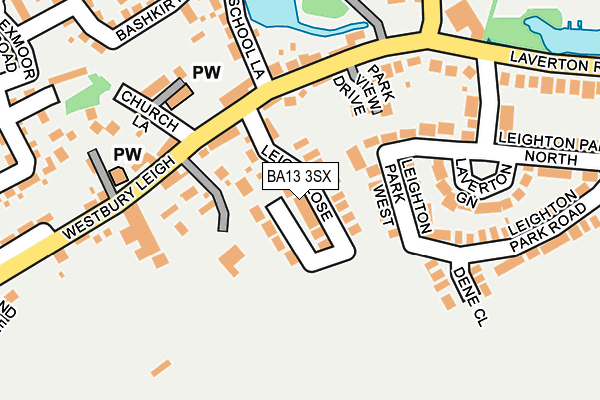 BA13 3SX map - OS OpenMap – Local (Ordnance Survey)