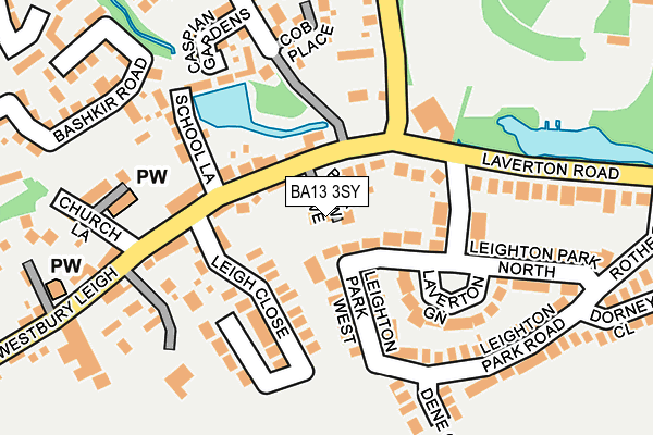 BA13 3SY map - OS OpenMap – Local (Ordnance Survey)