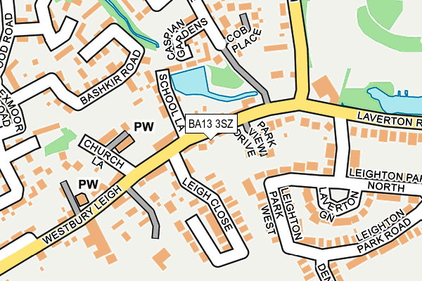 BA13 3SZ map - OS OpenMap – Local (Ordnance Survey)