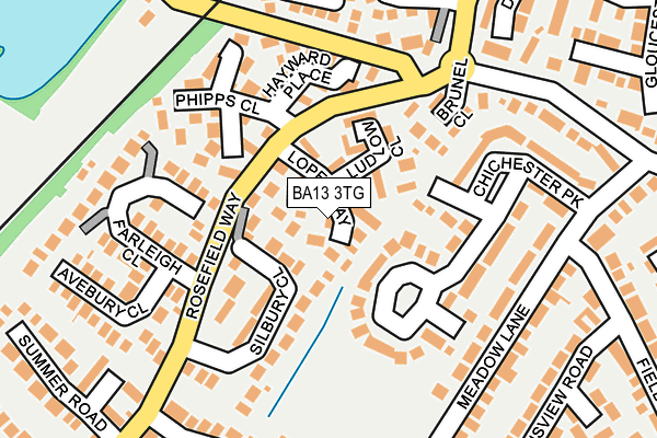 BA13 3TG map - OS OpenMap – Local (Ordnance Survey)